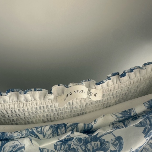 Altar'd State Light Blue & White Floral Square-Neck Maxi Dress - Picture 3 of 6